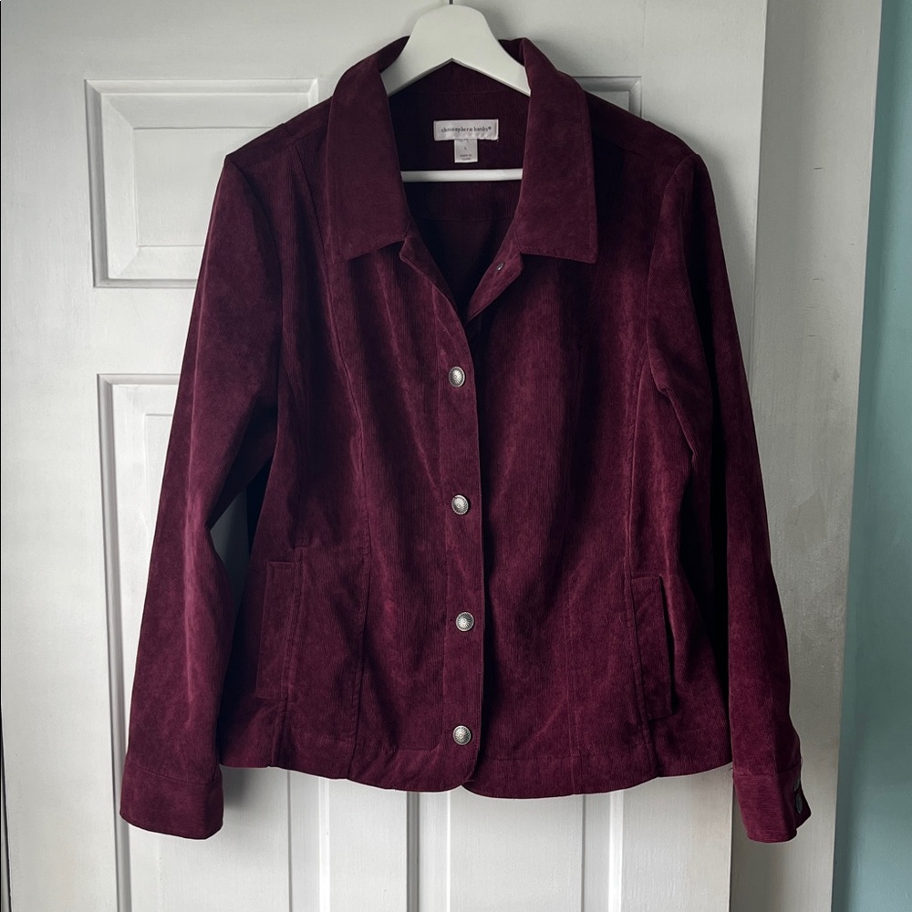 VTG Christoher & Banks Burgundy Corduroy Jacket